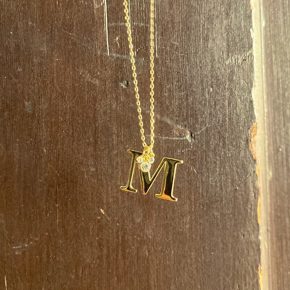Disneyland ‘M’ initial necklace